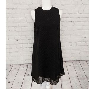 DR2 Sleeveless Black Dress with Pleated Back